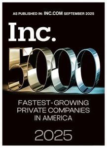 Inc. magazine cover announcing the 5000 fastest-growing private companies in America for 2025.