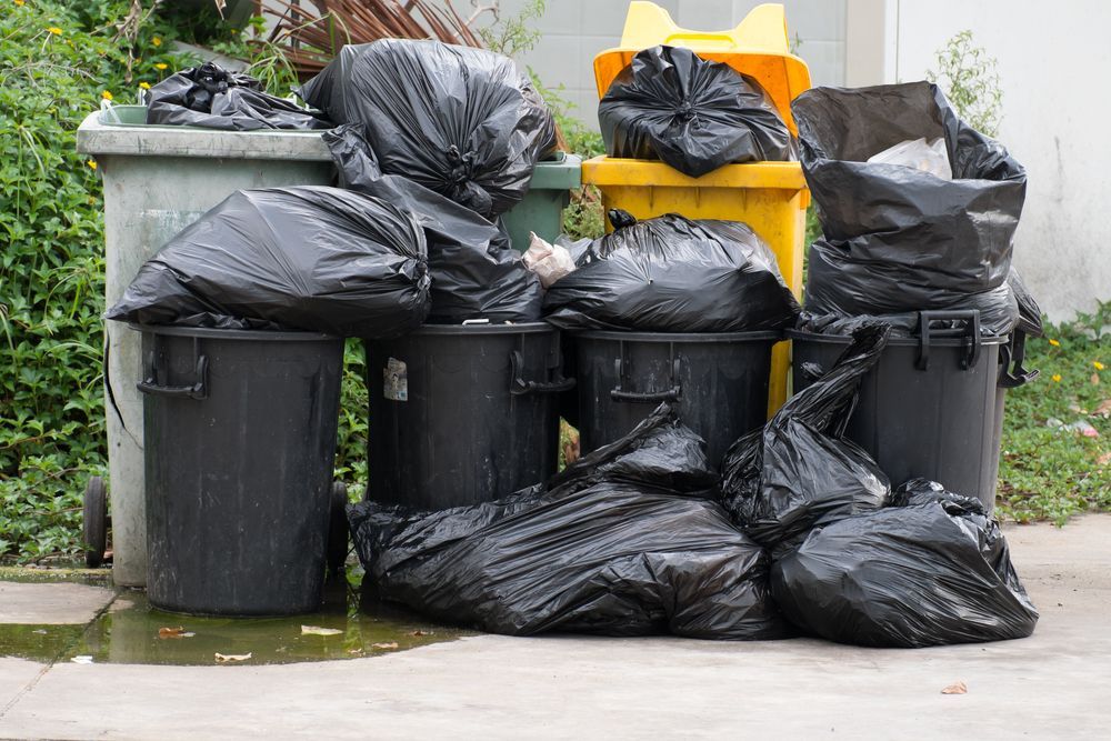 Black Trash Bags Overflowing — Tamworth Skips and Rubbish Removal in South Tamworth, NSW