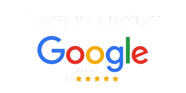 A google logo with five stars on it on a white background.