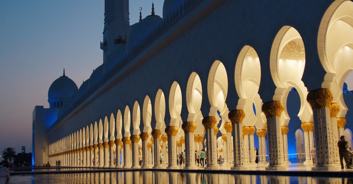 A row of arches on the side of a building