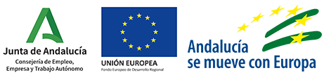 Logos for the Junta de Andalucía, European Union, and the Andalusian initiative 
