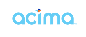 A blue acima logo on a white background