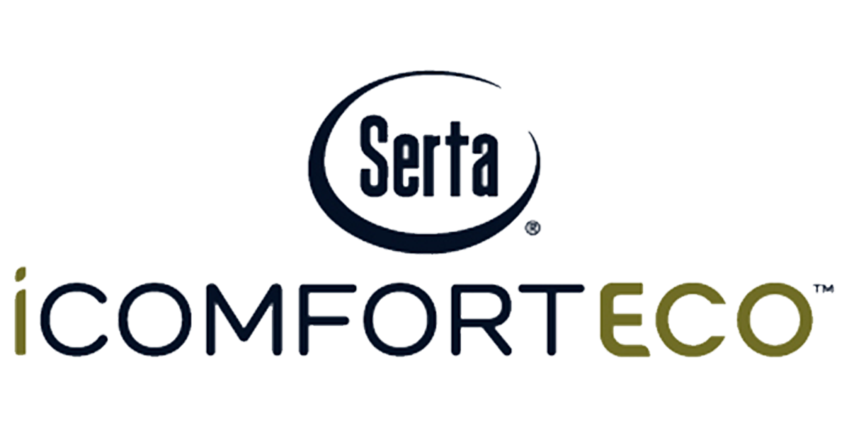 The logo for serta icomforteco is on a white background.