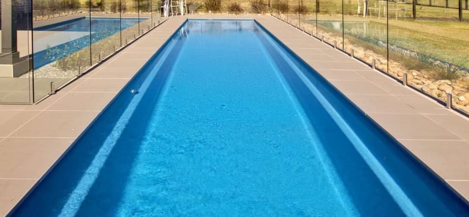 A Long Rectangular Swimming Pool with Blue Water — Swan Hill Pool & Spa Centre in Swan Hill, VIC