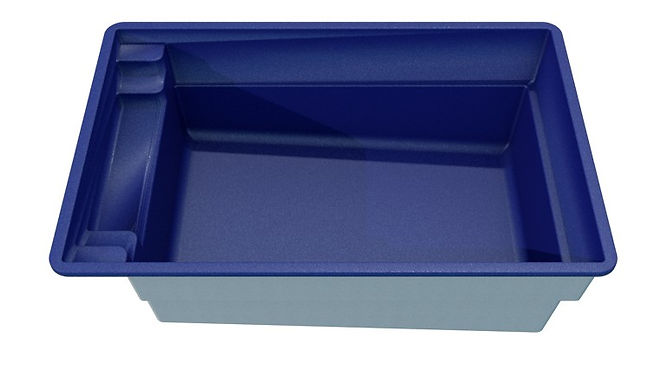 Blue Rectangular Swimming Pool Shell — Swan Hill Pool & Spa Centre in Swan Hill, VIC 