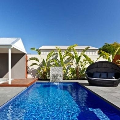 Rectangular Pool in A Backyard with A Lounge Chair — Swan Hill Pool & Spa Centre in Swan Hill, VIC