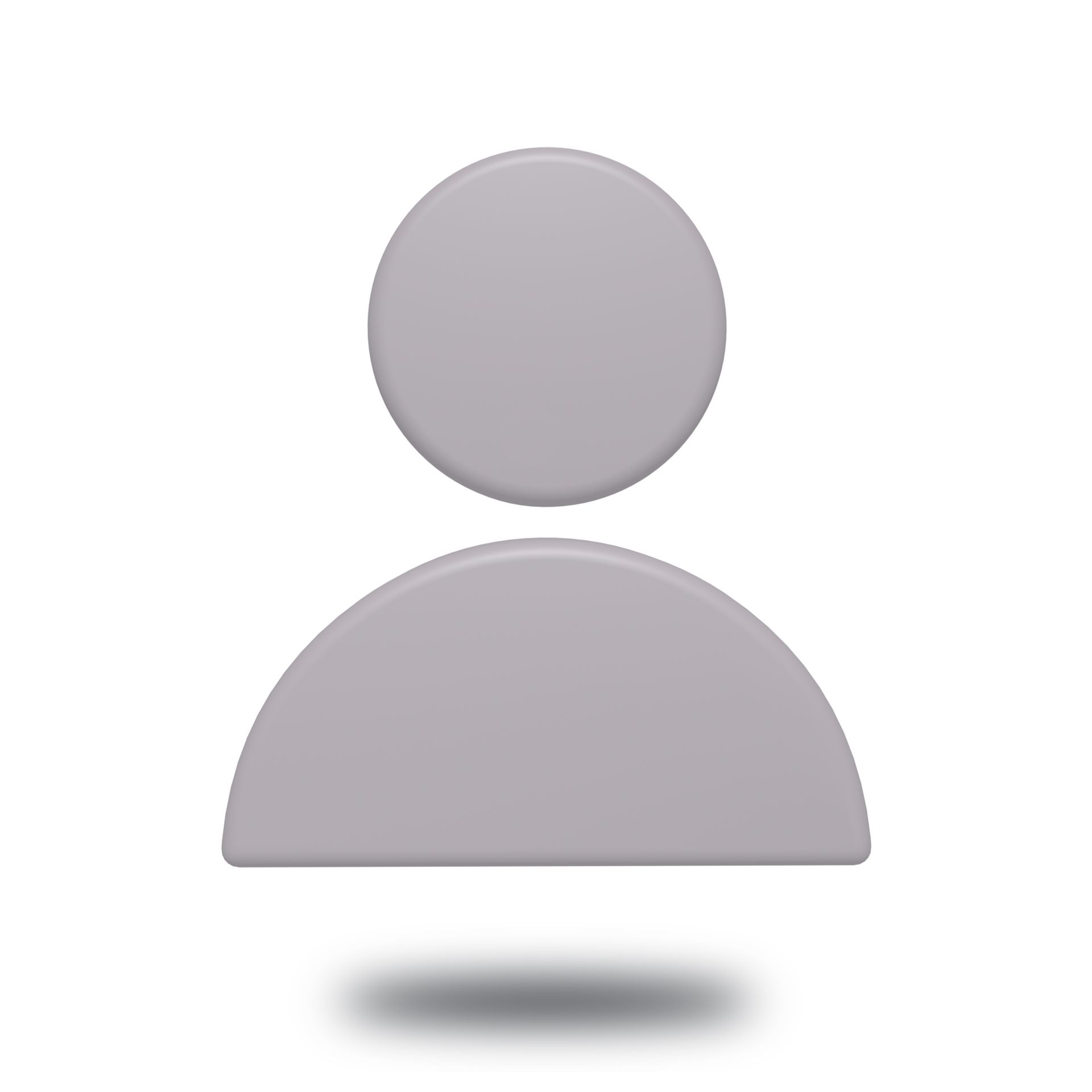 Gray silhouette of a person.