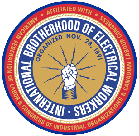 A logo for the american brotherhood of electrical workers