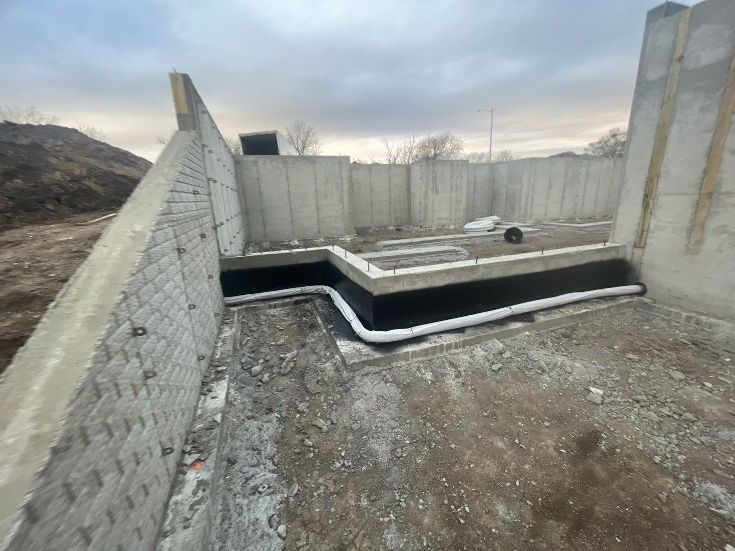 photo of new construction waterproofing
