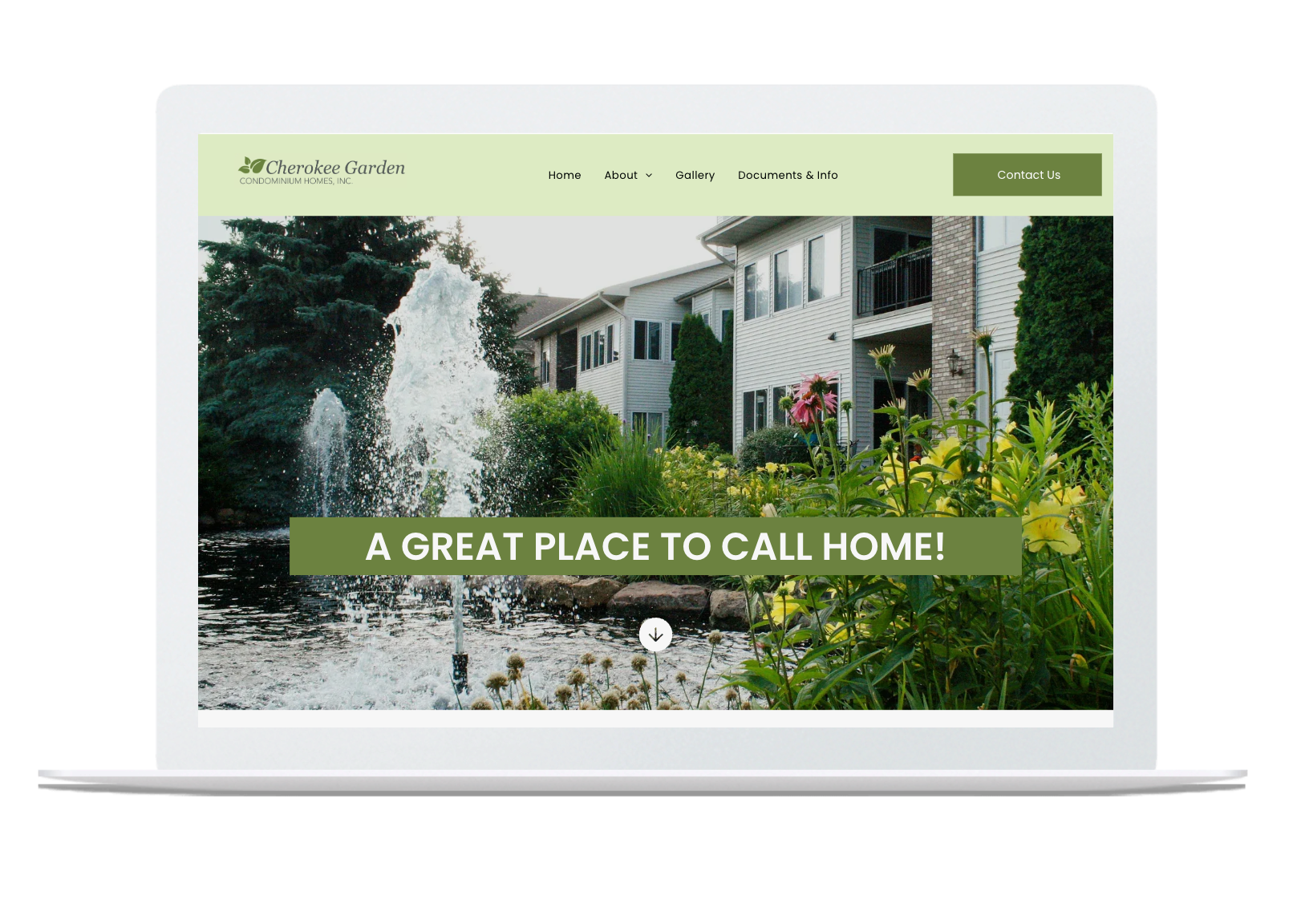 A laptop is open to a website that says `` a great place to call home ''.