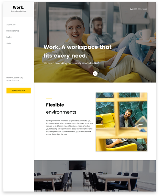 shared workspace example website
