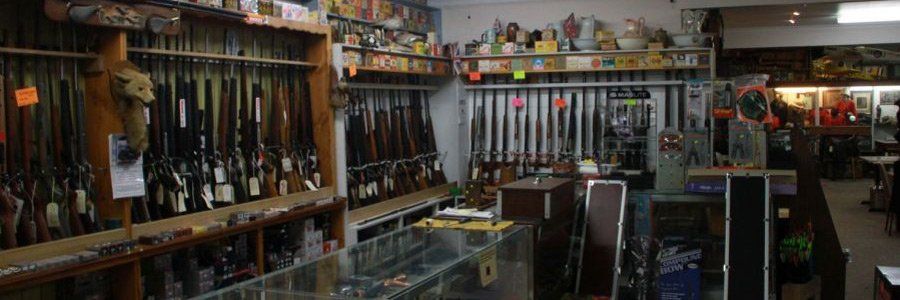 austin bourkes bastille gun shop guns in display