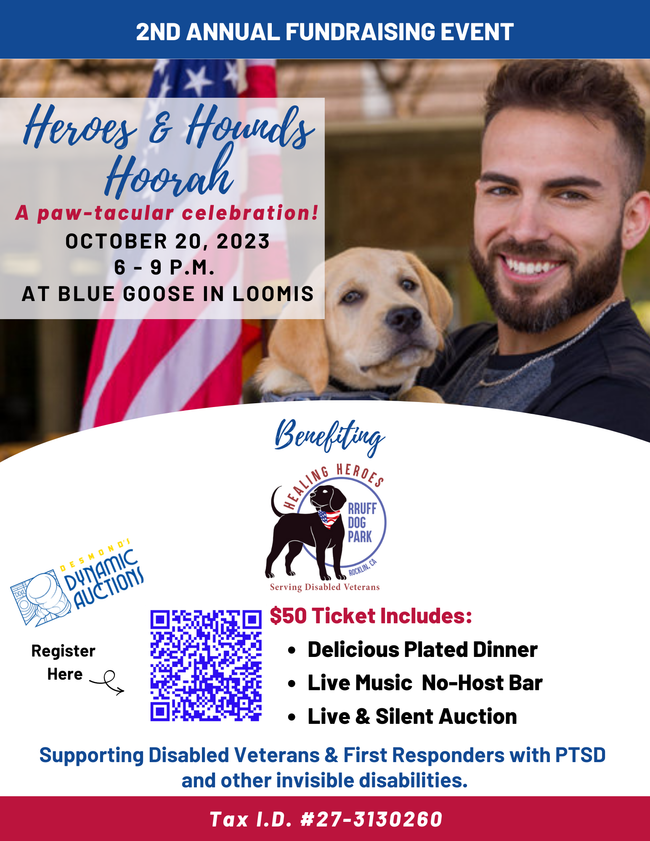 RRUFF Dog Park in Rocklin and Healing Heroes Nonprofit