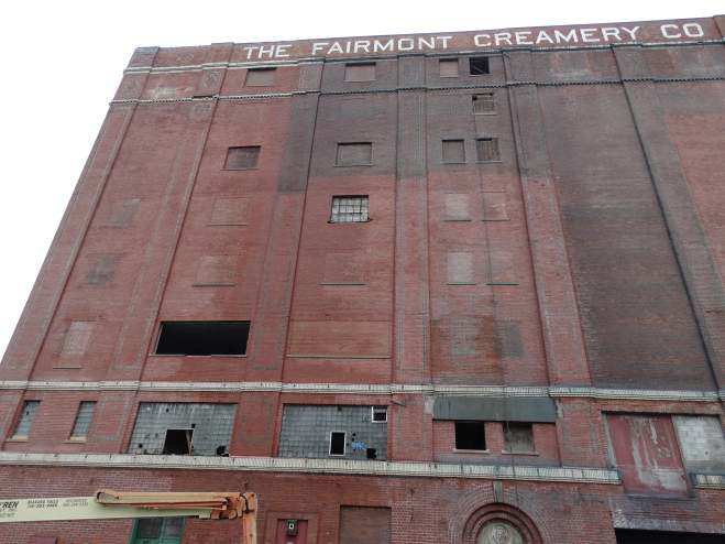 A large brick building that says The Fairmont Creamery Co.
