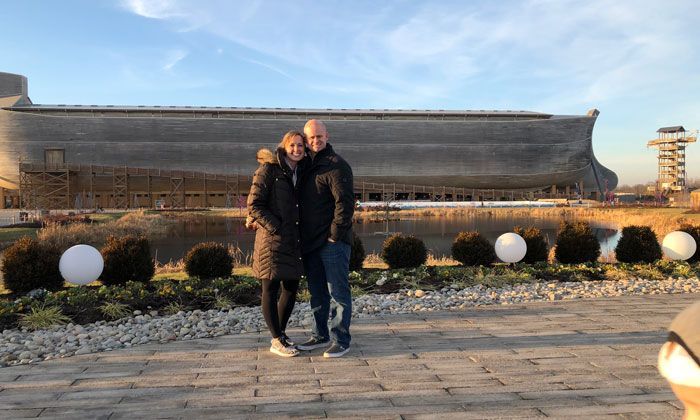 Tye and Ann Rustrum at the Ark a place of profound importance to their faith.