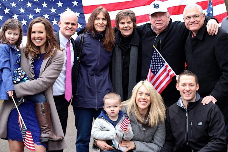 Family photo with the Rustrums and relatives