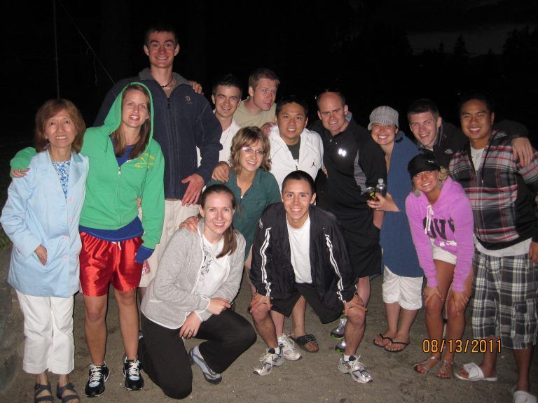 Tye rustrum throwback photo with crew