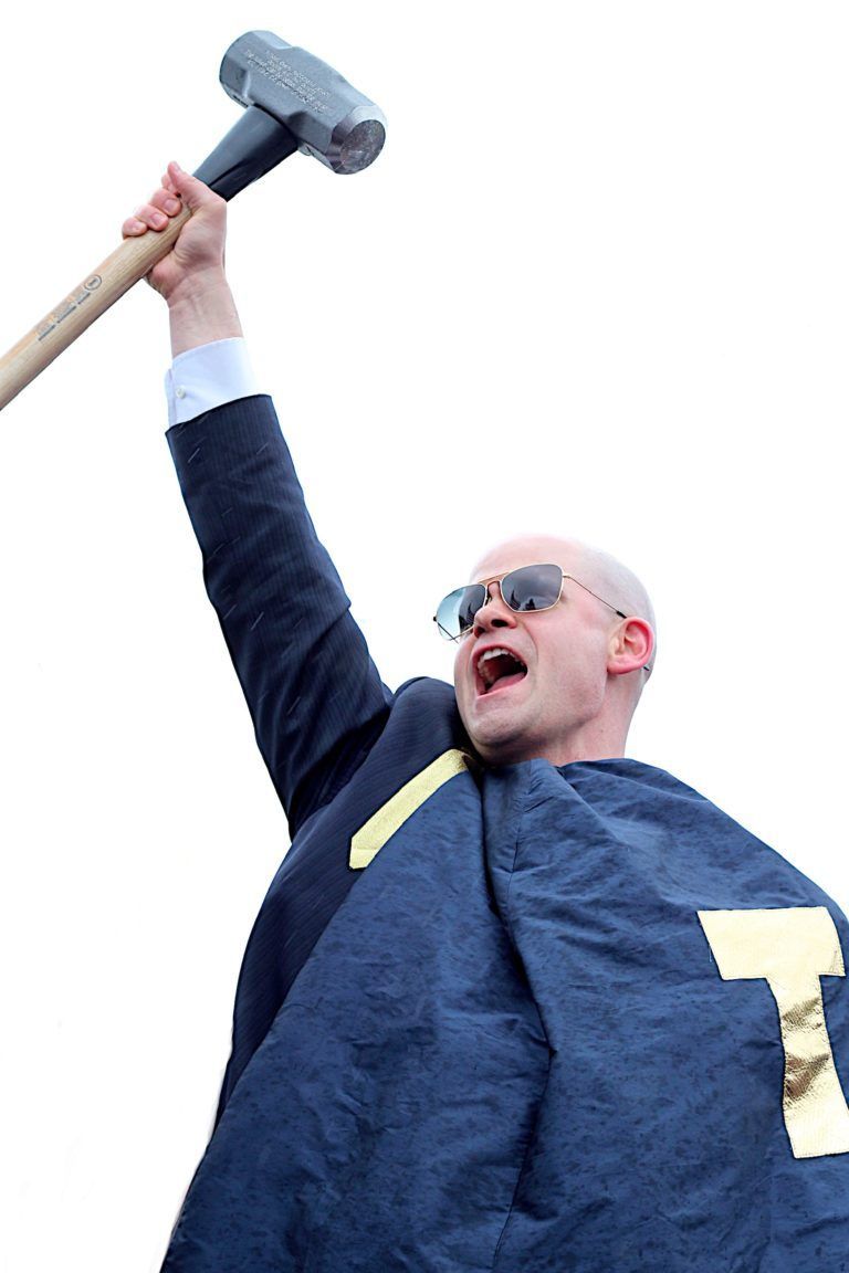 Tye Celebrating his retirement