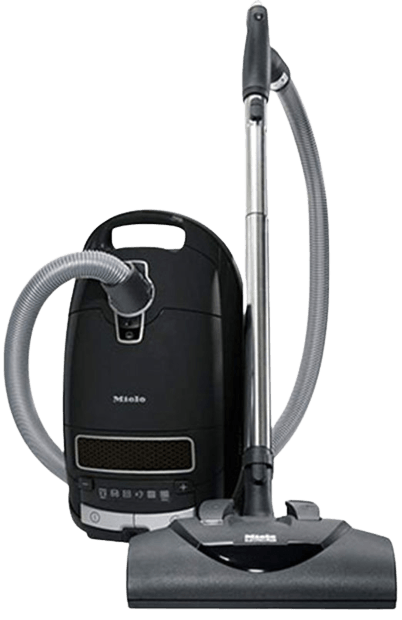 a black vacuum cleaner with a hose attached to it | Sewing Machine Repair — Orange County, California — Capistrano Vacuum & Sewing Center