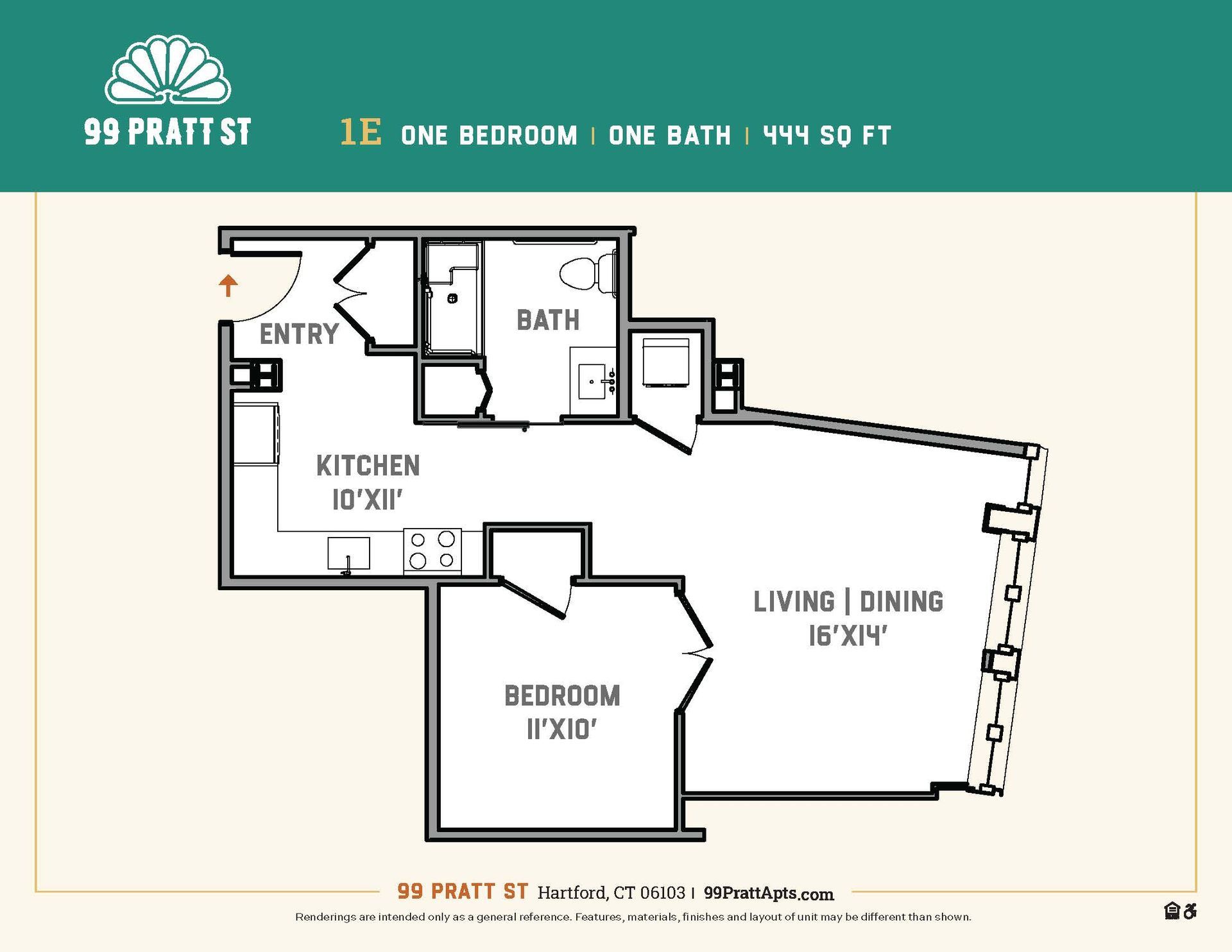 A floor plan of a house with a bedroom , living room , and bathroom.