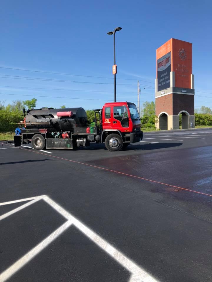 Pavement Road with Truck — Dayton, OH — Asphalt Sealcoaters of Dayton