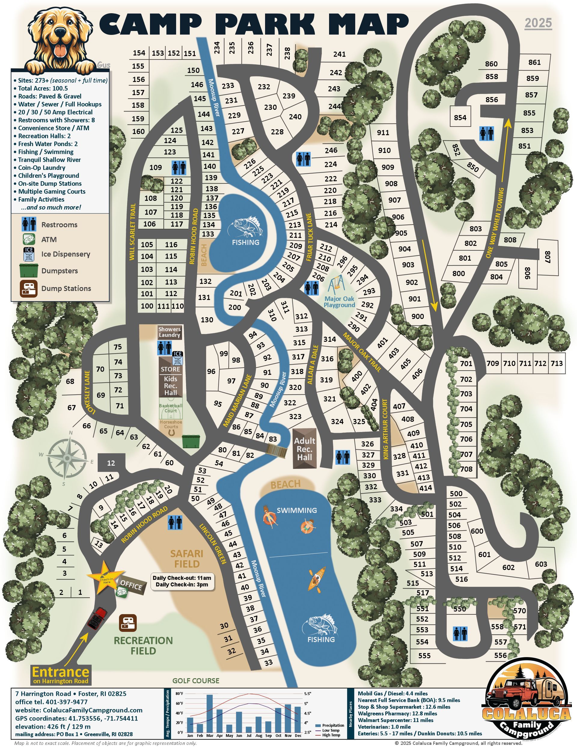 Colaluca Family Campground Map