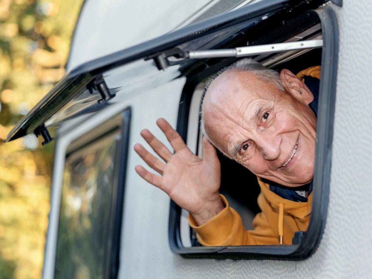 Camping Life Gallery - Grandpa Waving