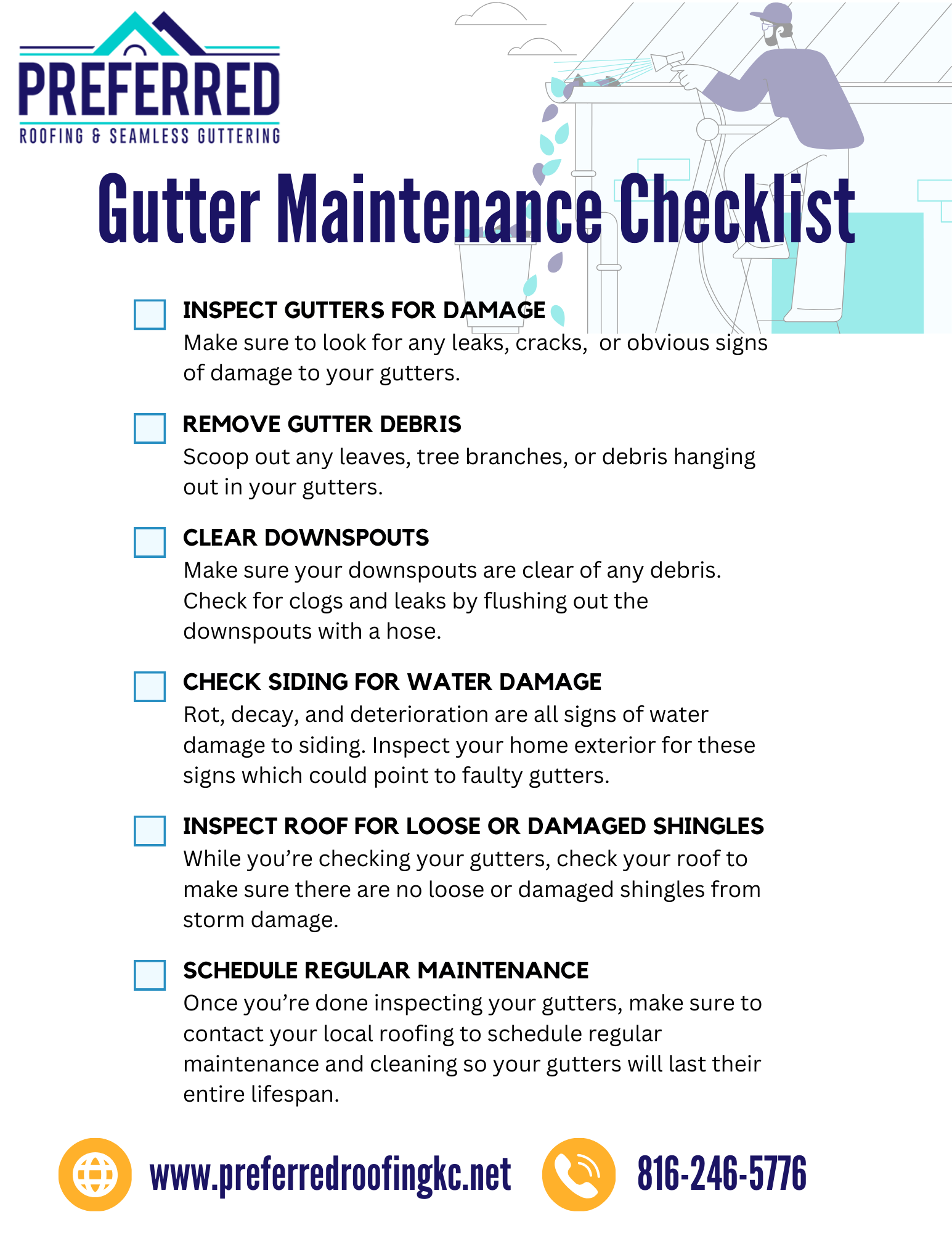 gutter cleaning checklist