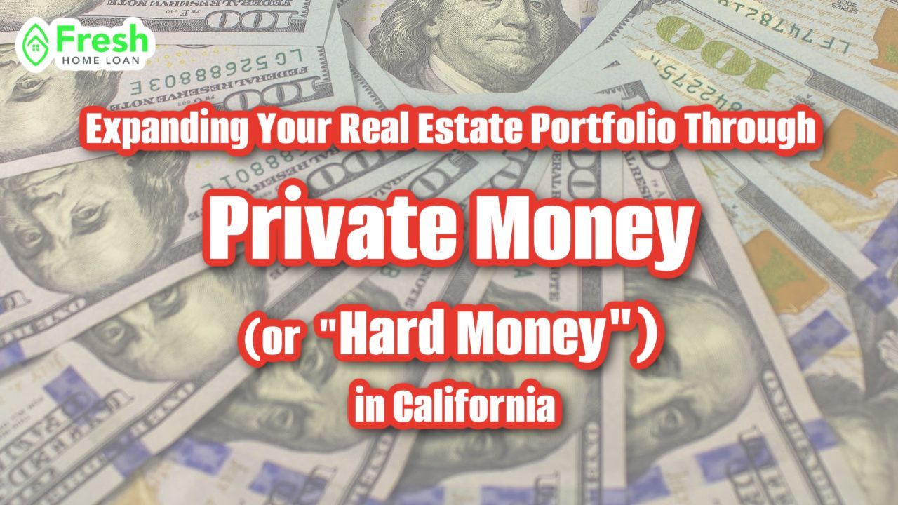 An ad for expanding your real estate portfolio through private money or hard money in california