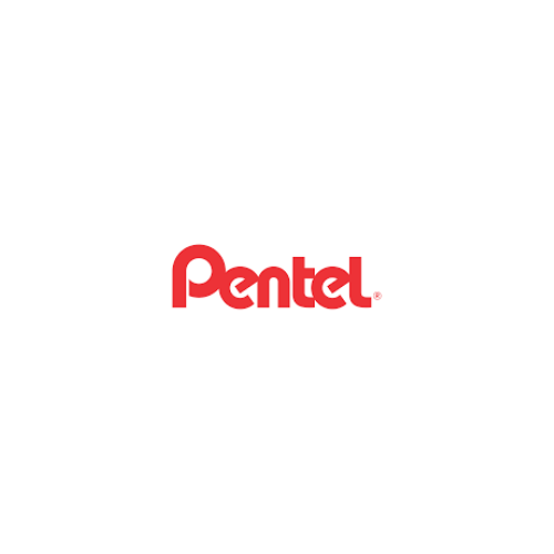 A red pentel logo on a white background.