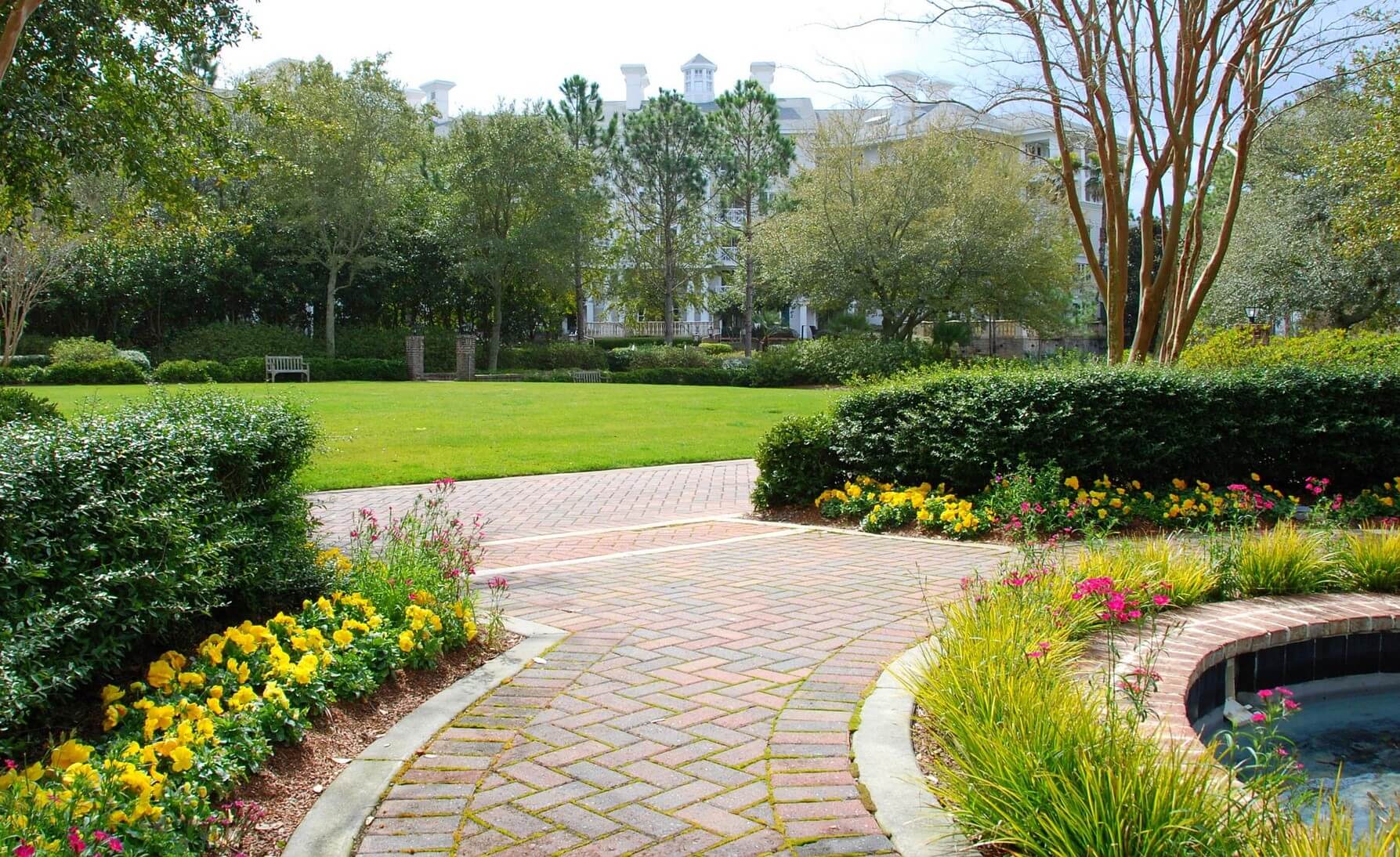 concrete walkway and sidewalk