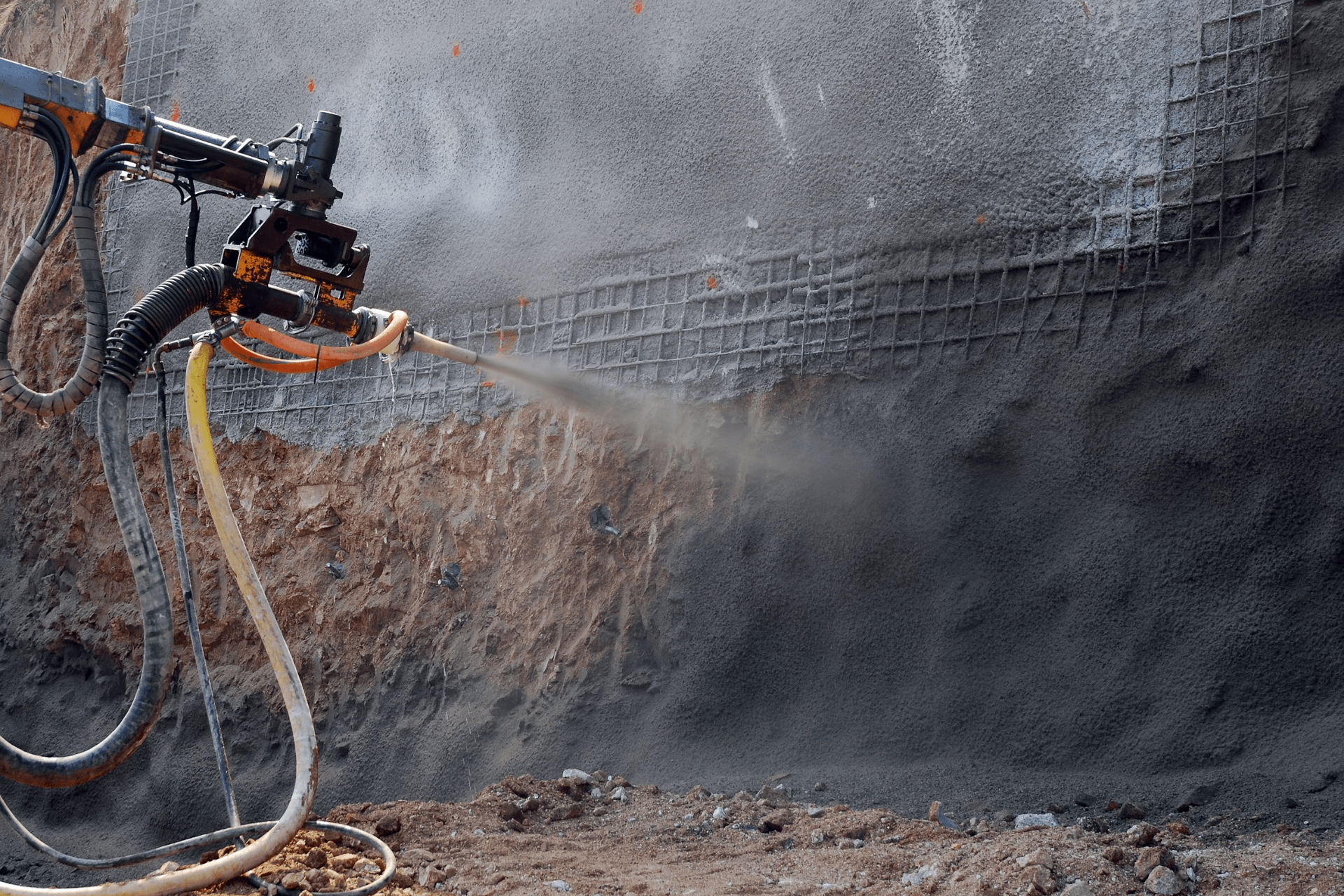 shotcrete spraying concrete mix