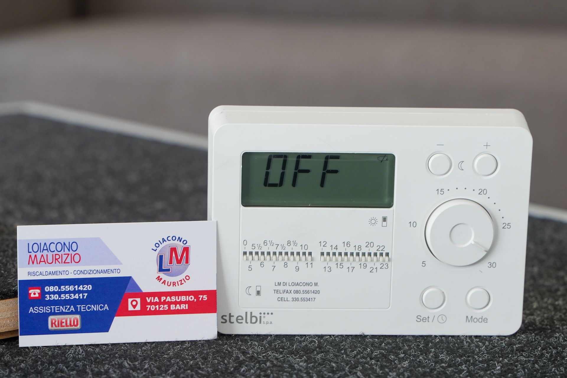 Termostato bianco con display 