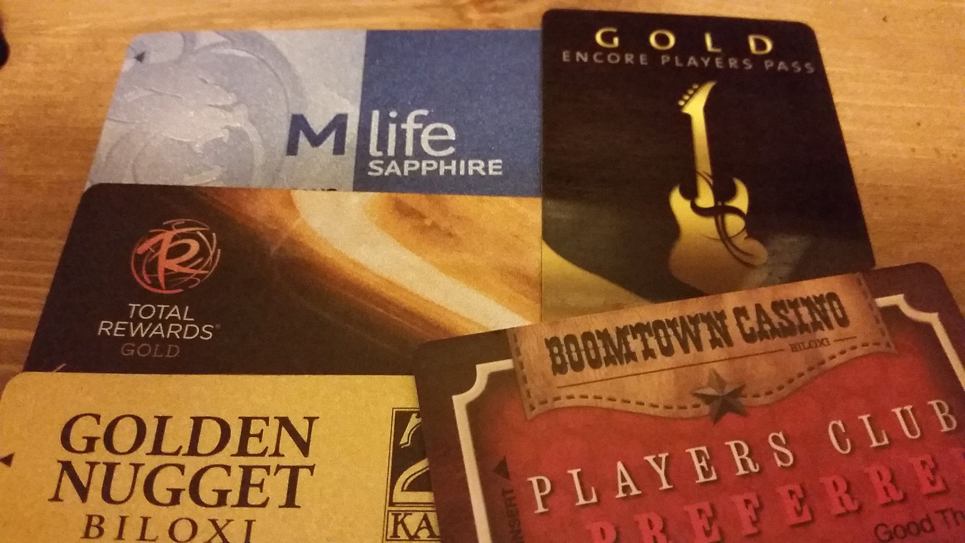 Biloxi casino players club cards: mLife, Boomtown, Hard Rock and Total Rewards