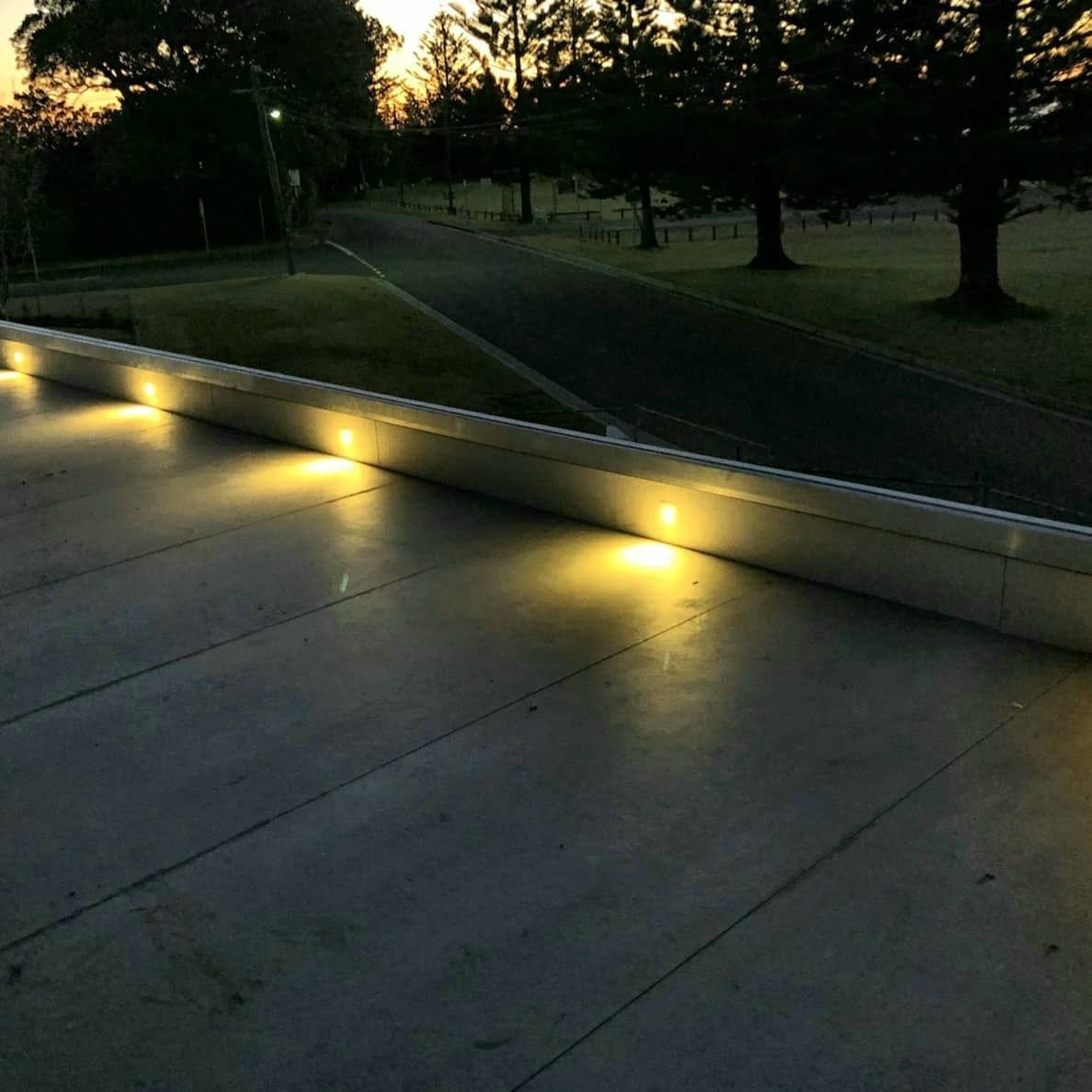 Concrete Walkway With Inset Lights — FAW Electrical in Nowra Hill, NSW