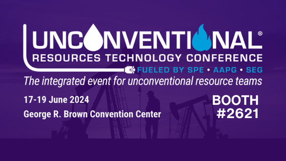 A purple sign for the unconventional resources technology conference