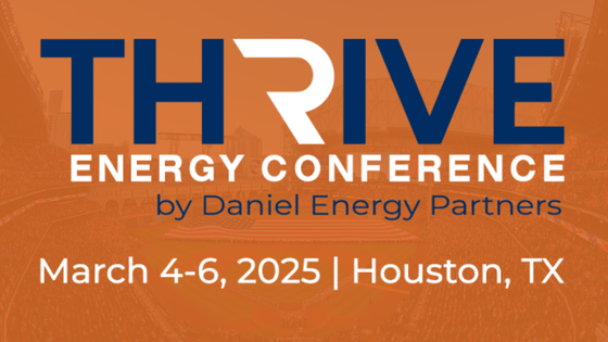 The logo for the thrive energy conference by daniel energy partners