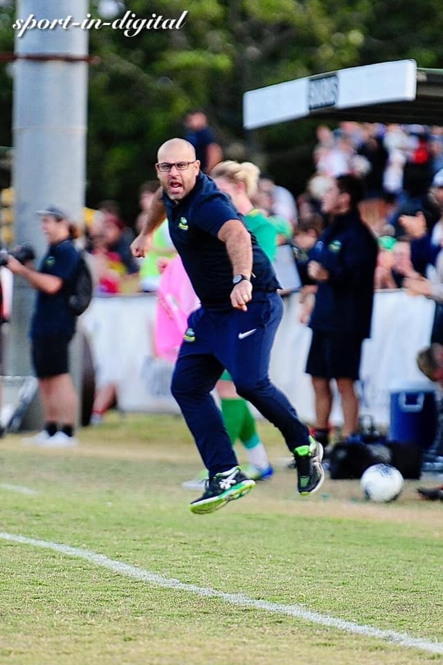 Coach Jumping Pose — Football Clubs in Kingscliff, NSW