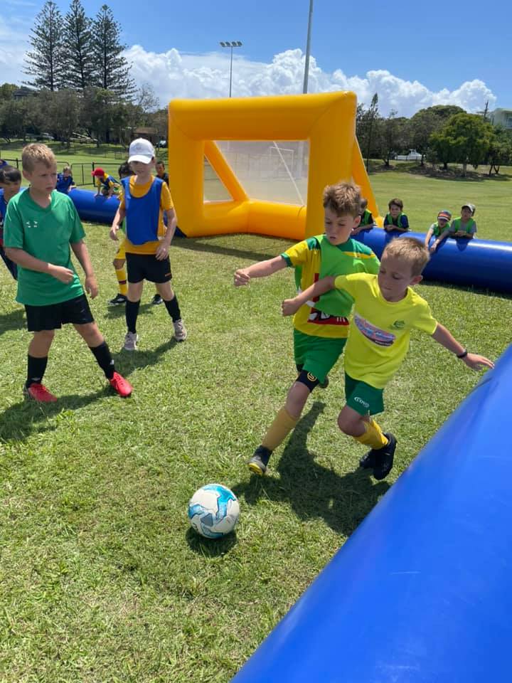 Kids Playing Football — Football Clubs in Kingscliff, NSW