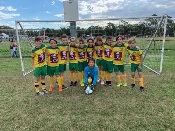 Junior Football Team on Field — Football Clubs in Kingscliff, NSW