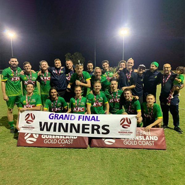 Football Players Celebrates As Grand Winners — Football Clubs in Kingscliff, NSW