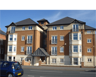 A picture showing the outside of Hydro Apartments