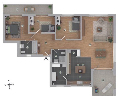 4 - Zimmer Wohnungen