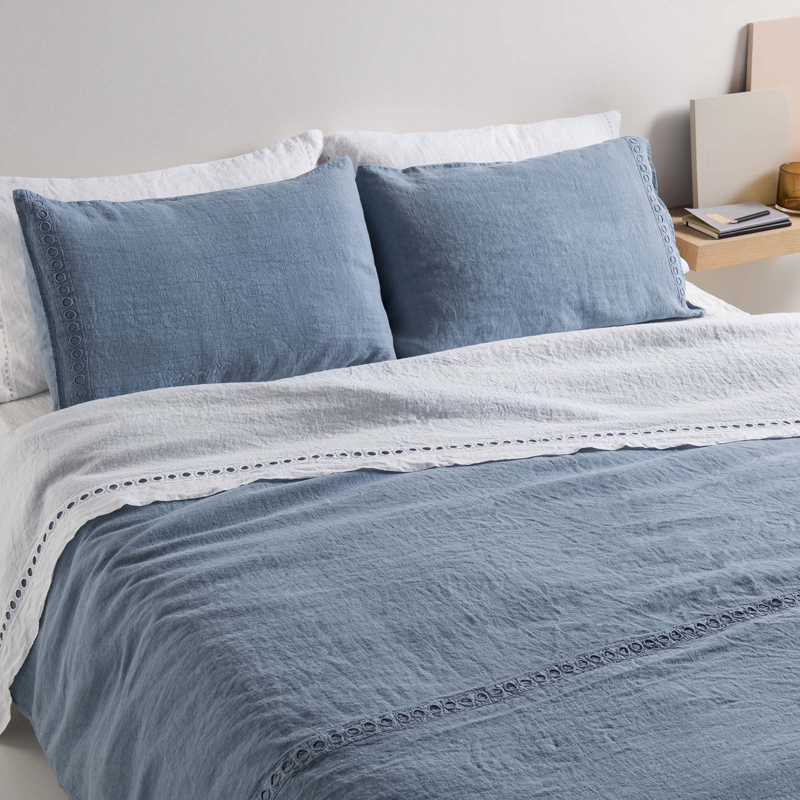 La fabbrica del lino lenzuola con ricamo ajour - Ugo Home bologna