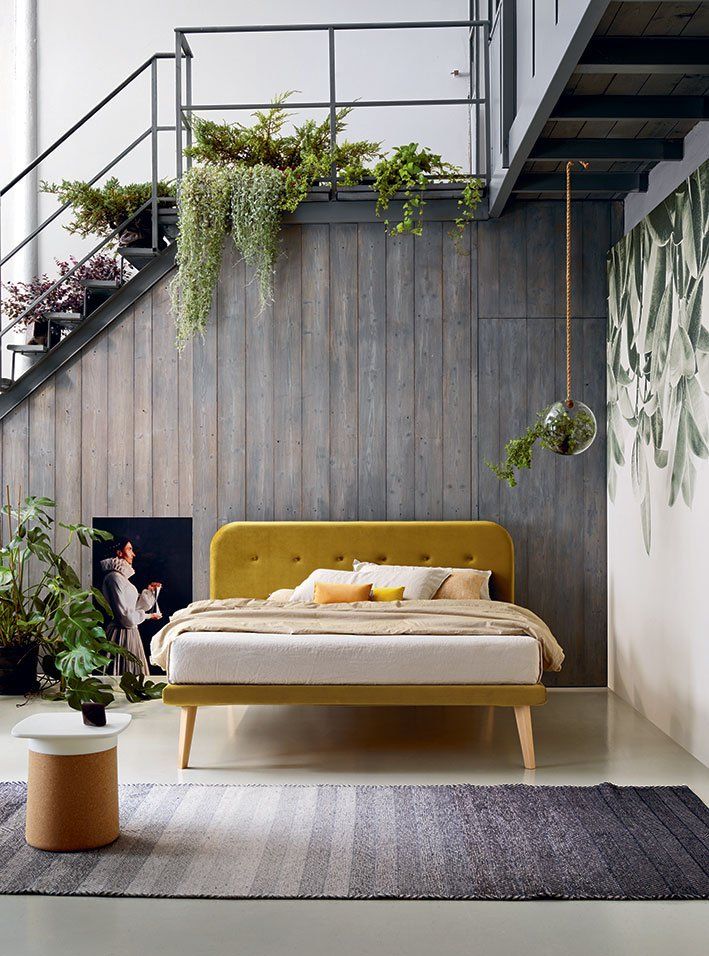 Letto Simplicity C80/85 Dorsal testiera e bunker in velluto - Ugo Home bologna