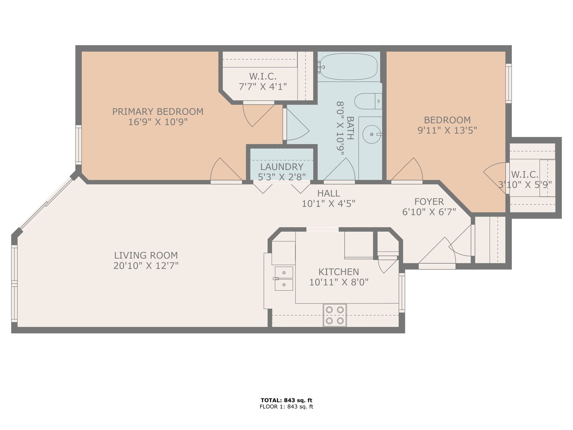 A floor plan of a house with a balcony