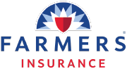 the farmers insurance logo has a shield and a maple leaf on it .