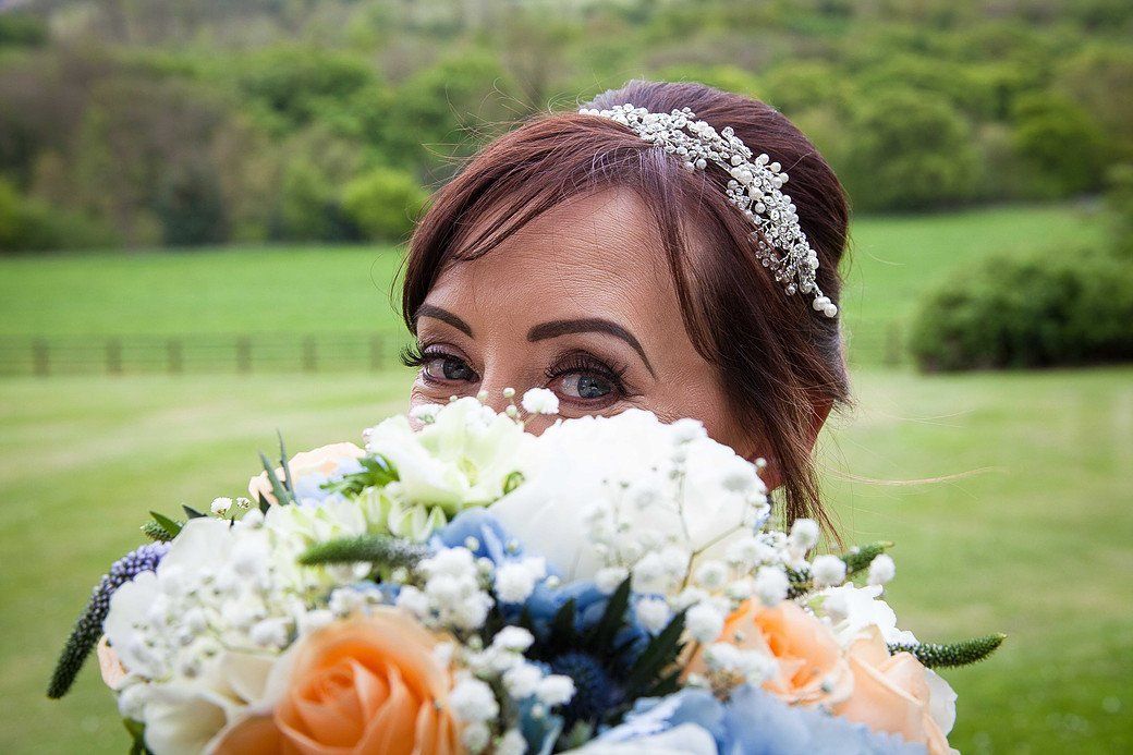 bride with flowers