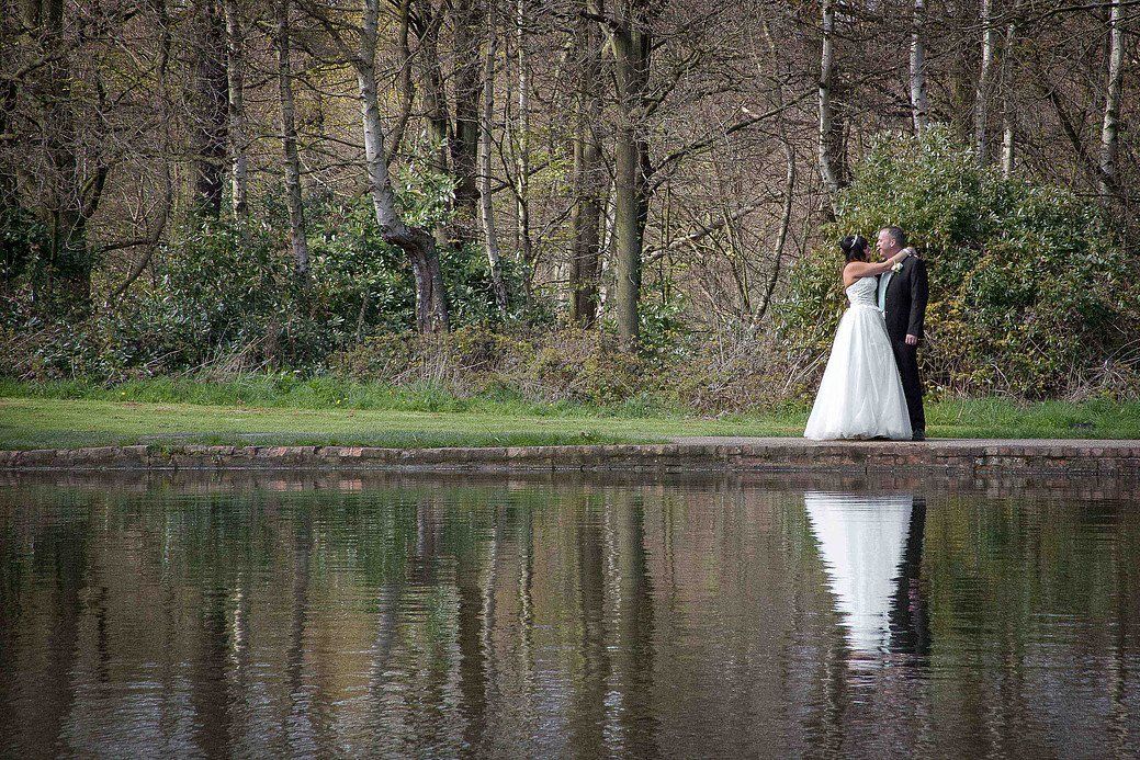 a couple by riverside