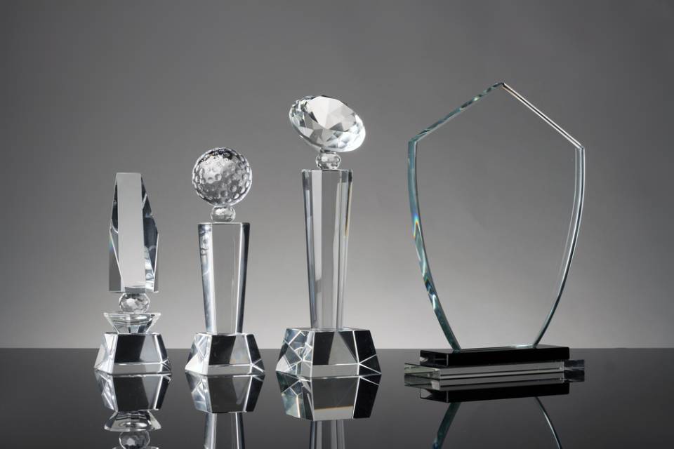 Crystal trophies